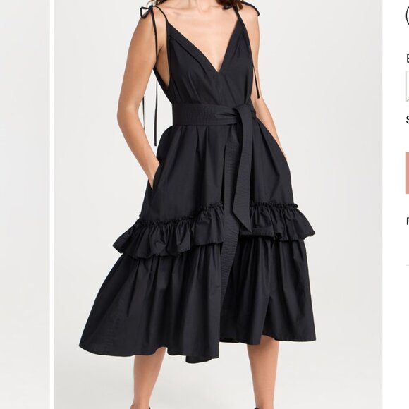 Figue Ada Belted Tiered Ruffle Midi Dress - Picture 2 of 13